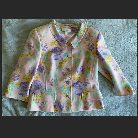 Escada Vintage (90s) Pure Silk Jacket & Dress (40) - Picture 2 of 13